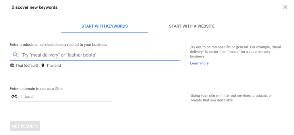 Google Keyword Planner